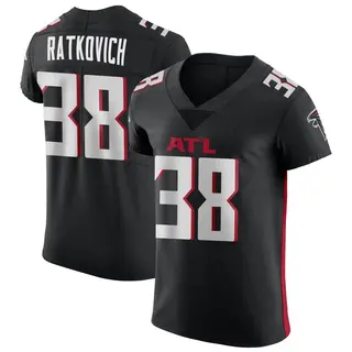 Elite Clint Ratkovich Men's Atlanta Falcons Alternate Jersey - Black