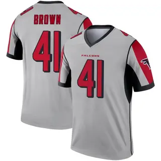 Legend Spencer Brown Men's Atlanta Falcons Inverted Silver Jersey