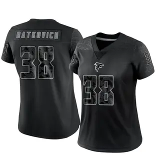 Limited Clint Ratkovich Women's Atlanta Falcons Reflective Jersey - Black