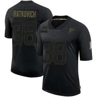 Limited Clint Ratkovich Youth Atlanta Falcons 2020 Salute To Service Jersey - Black