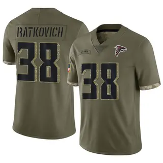 Limited Clint Ratkovich Youth Atlanta Falcons 2022 Salute To Service Jersey - Olive