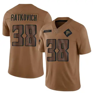 Limited Clint Ratkovich Youth Atlanta Falcons 2023 Salute To Service Jersey - Brown