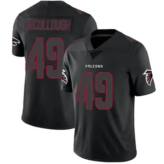 Limited Liam McCullough Men's Atlanta Falcons Jersey - Black Impact