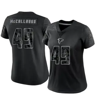 Limited Liam McCullough Women's Atlanta Falcons Reflective Jersey - Black