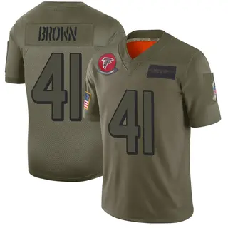 Limited Spencer Brown Men's Atlanta Falcons 2019 Salute to Service Jersey - Camo