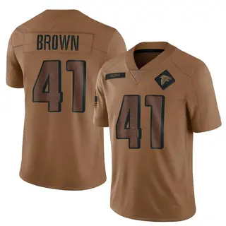 Limited Spencer Brown Men's Atlanta Falcons 2023 Salute To Service Jersey - Brown