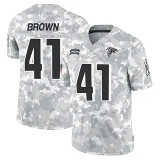 Limited Spencer Brown Men's Atlanta Falcons 2024 Salute to Service Jersey - Arctic Camo