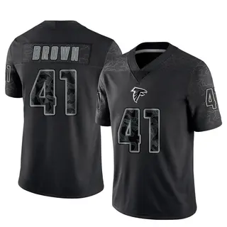 Limited Spencer Brown Men's Atlanta Falcons Reflective Jersey - Black