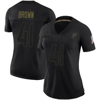 Limited Spencer Brown Women's Atlanta Falcons 2020 Salute To Service Jersey - Black