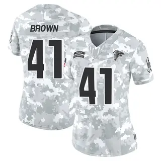 Limited Spencer Brown Women's Atlanta Falcons 2024 Salute to Service Jersey - Arctic Camo