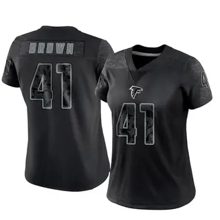 Limited Spencer Brown Women's Atlanta Falcons Reflective Jersey - Black