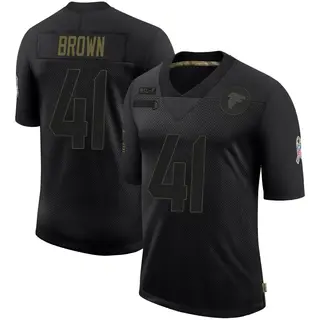 Limited Spencer Brown Youth Atlanta Falcons 2020 Salute To Service Jersey - Black