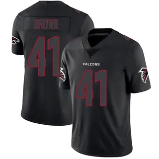 Limited Spencer Brown Youth Atlanta Falcons Jersey - Black Impact