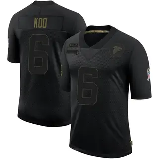 Limited Younghoe Koo Men's Atlanta Falcons 2020 Salute To Service Jersey - Black