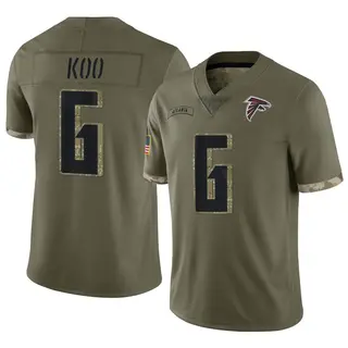 Limited Younghoe Koo Men's Atlanta Falcons 2022 Salute To Service Jersey - Olive