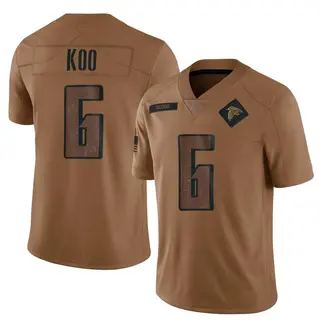 Limited Younghoe Koo Men's Atlanta Falcons 2023 Salute To Service Jersey - Brown