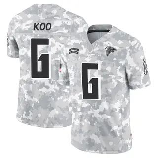 Limited Younghoe Koo Men's Atlanta Falcons 2024 Salute to Service Jersey - Arctic Camo