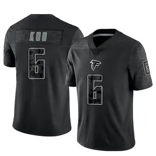 Limited Younghoe Koo Men's Atlanta Falcons Reflective Jersey - Black