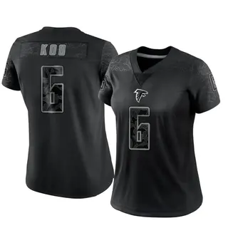 Limited Younghoe Koo Women's Atlanta Falcons Reflective Jersey - Black